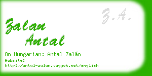 zalan antal business card